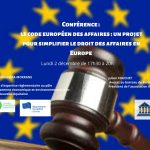 conference-debat-code europeen-des-affaires-2 decembre-2019-talence