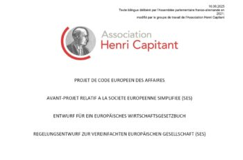 Avant-projet relatif à la société européenne simplifiée (SES)